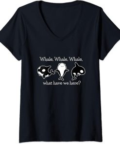 Womens Funny Sea Orca Killer Whale Ocean Life Pun V-Neck T-Shirt