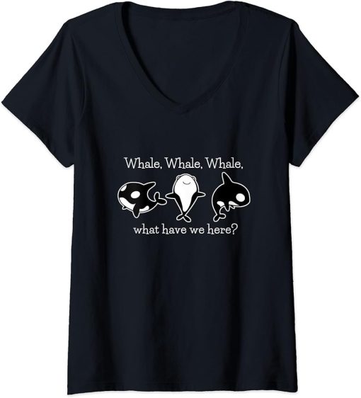 Womens Funny Sea Orca Killer Whale Ocean Life Pun V-Neck T-Shirt