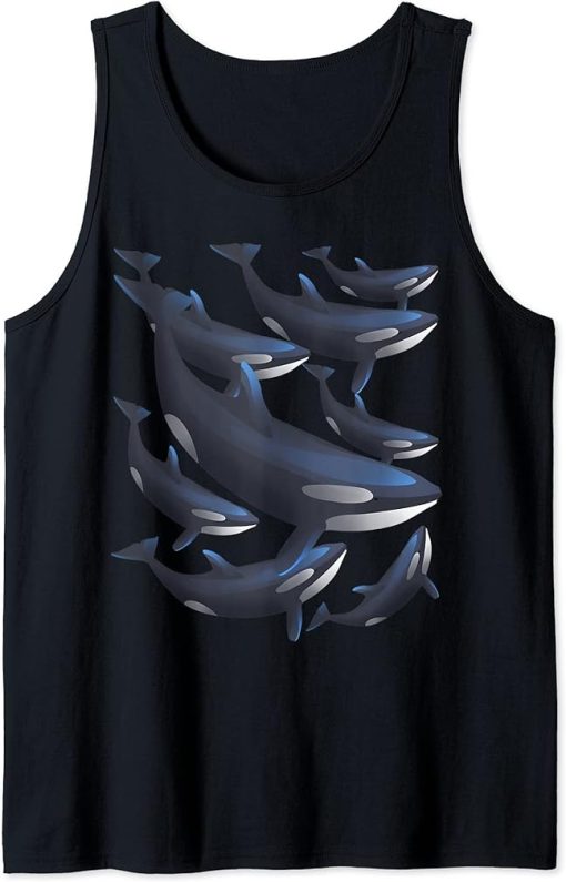 Killer Whale Oceanic Dolphin Sea Marine Mammal Orcas Tank Top