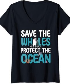 Womens Funny Orca Lover Graphic for Women Men Kids Orca Lover V-Neck T-Shirt