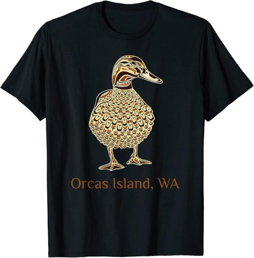 Orcas Island Washington Mallard Duck Bird Native American T-Shirt