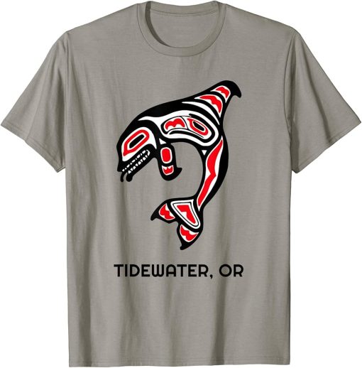 Tidewater, Oregon Native American Orca Killer Whales Gift T-Shirt